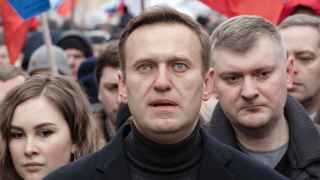 Навальный на марше памяти Бориса Немцова, убитого пятью годами ранее, март 2020 года.