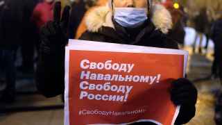 Митинг за свободу Навального в Москве.