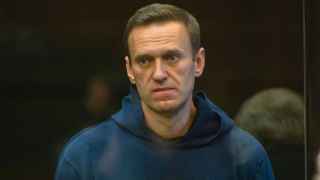 Навальный на судебном заседании в феврале 2021 года.