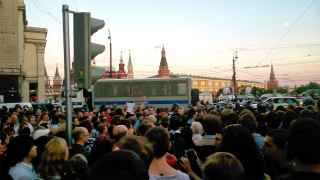 Протесты в Москве против тюремного заключения Навального в 2013 году.