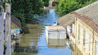 Затопленная улица в Херсоне